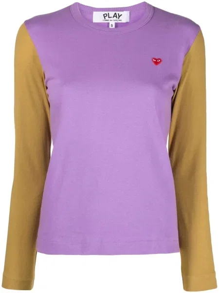 Pulover Comme Des Garcons Play tricotate violet