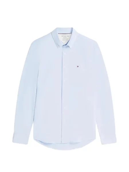 Cămașă Tommy Hilfiger din țesătură twill albastru
