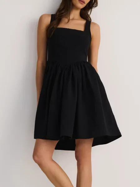 Reserved Мінісукня з додаванням льону чорний