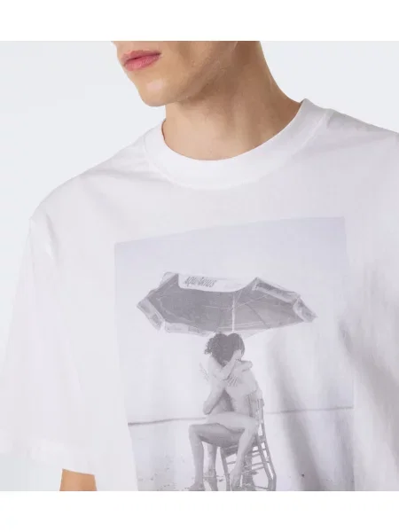 Tricou Jacquemus din jerseu alb