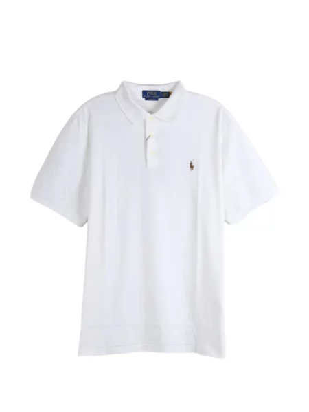 Tricou polo Polo Ralph Lauren cu broderie alb