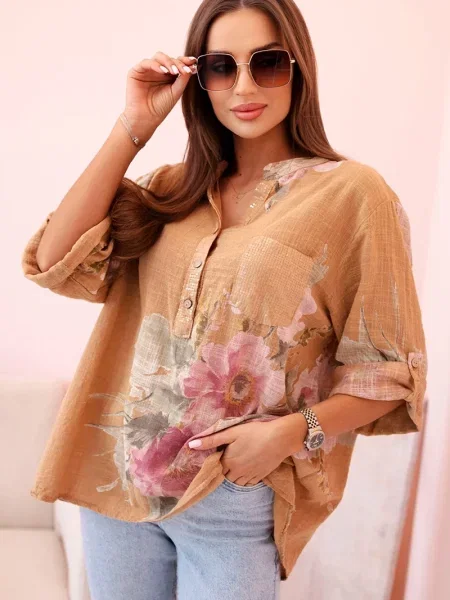 Bluza Kesi Włoski s cvetličnim vzorcem