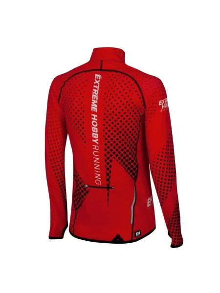 Bluza do biegania rozpinana EXTREME HOBBY HALFTONE czerwona