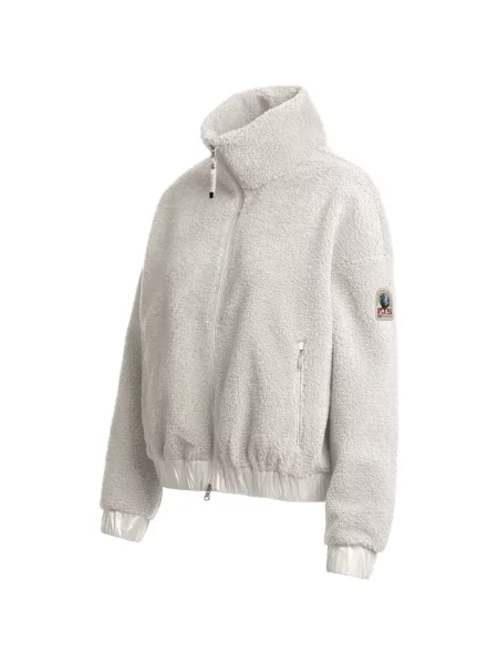 Geacă Parajumpers din fleece alb