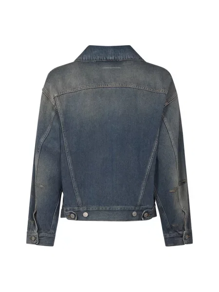 Maison Margiela kurtka jeansowa przejściowa oversize niebieski