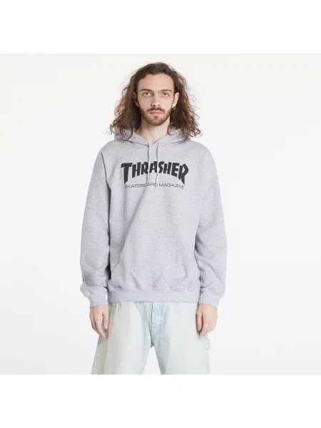 Меланжевая толстовка Thrasher серая