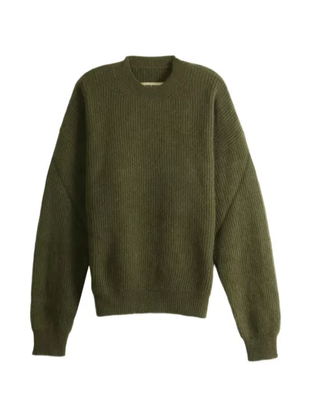 Pulover Uma Wang cu decolteu rotund verde