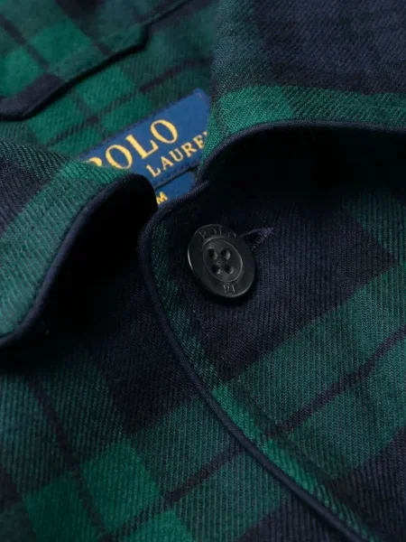 Pidžama Polo Ralph Lauren karirana plava
