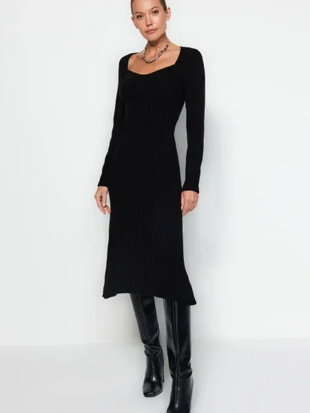 Obleka Trendyol črna