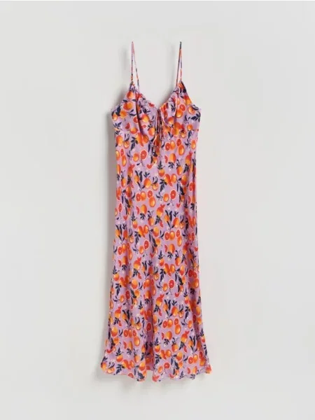 Reserved Сукня міді з високим вмістом різнобарвний 