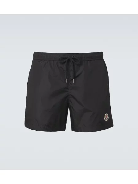 Slip de baie Moncler cu autograf negru