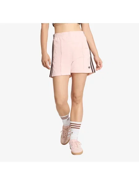 Šortky adidas Firebird Classic Shorts Sandy Pink/ Aurora Coffee L růžové