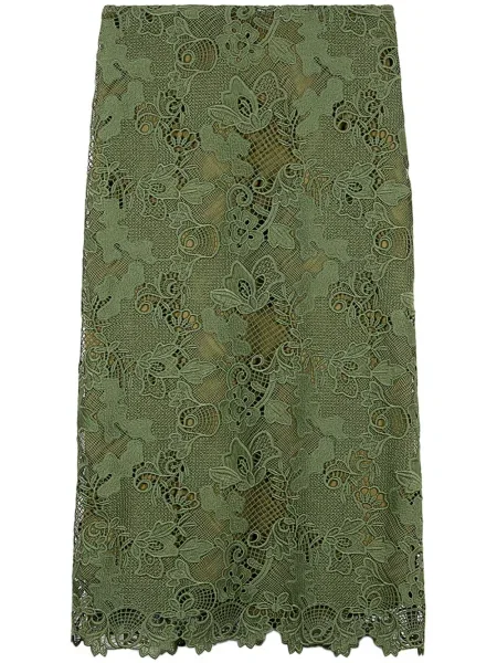 Fustă Ports 1961 din dantelă verde