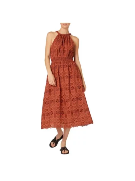 Sukienka maxi Paul Smith brązowa