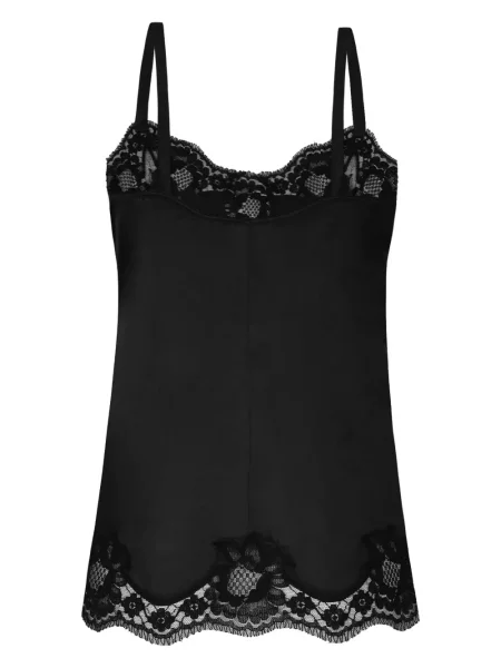 Nėriniuotas palaidinė be rankovių Dolce & Gabbana juoda
