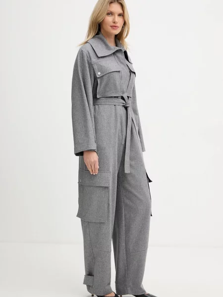 Комбінезон з додаванням вовни BOSS з коміром сірий