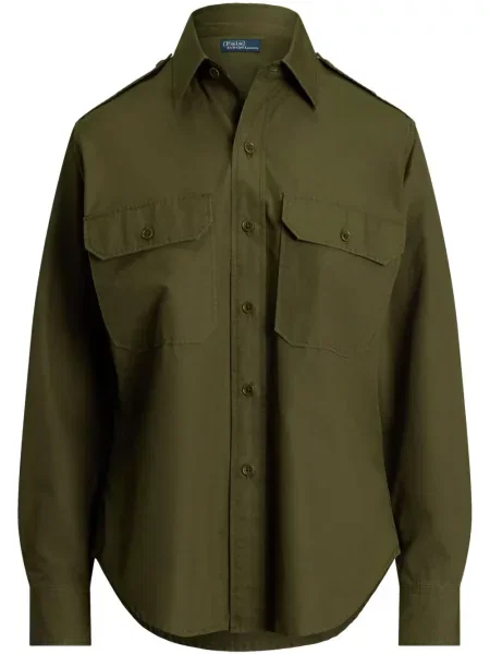 Polo Polo Ralph Lauren z twillu do kolan plisowane żółte