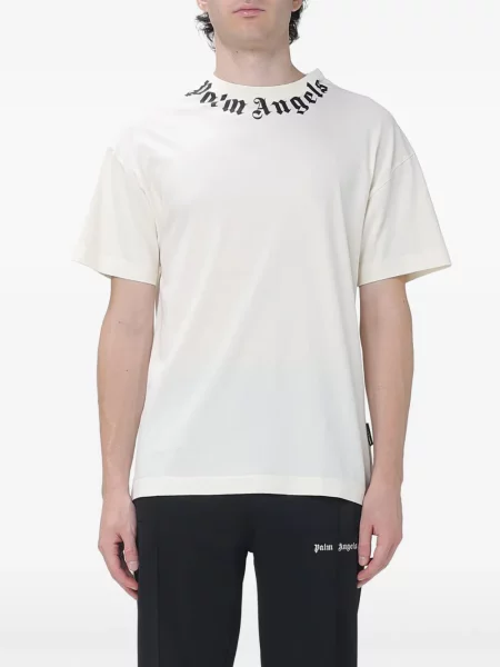 Tricou Palm Angels cu imagine alb