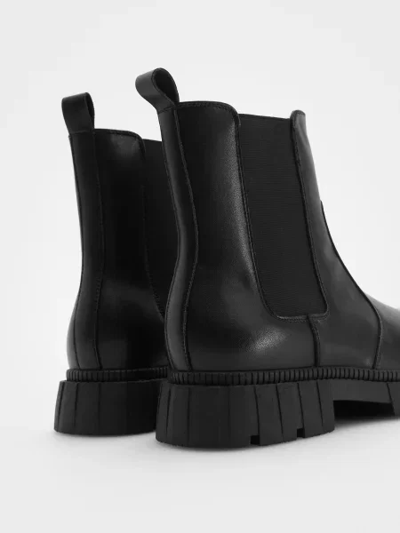 Кожаные ботинки Reserved черные