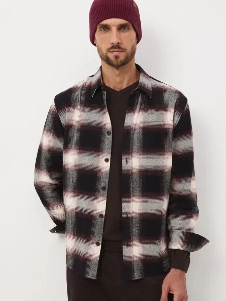 Košile Medicine relaxed s klasickým límcem hnědá