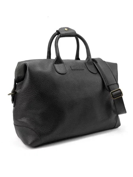 Кожаная дорожная сумка Royalbag черная