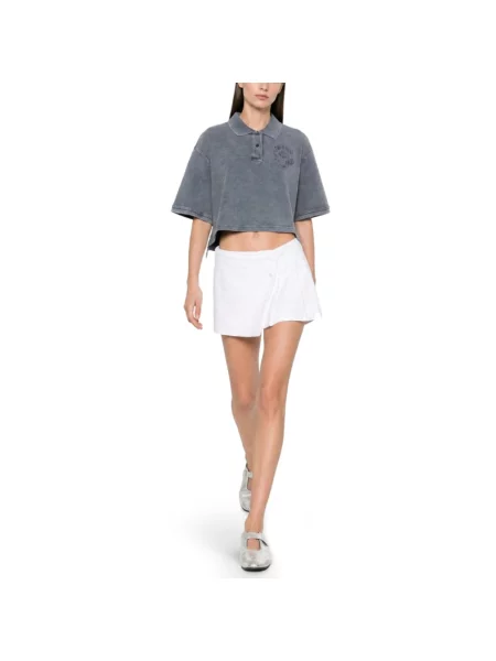 Koszulka polo Alexander Wang z logo niebieska