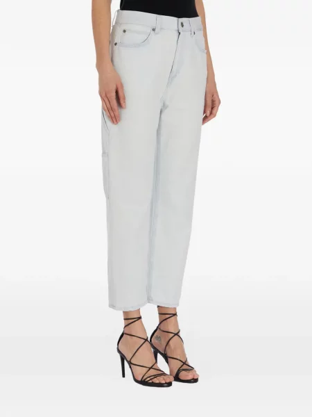 Blugi crop Dondup albastru