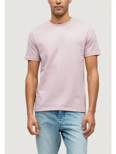 BOSS Póló Tales 02 Rózsaszín Casual Fit lila