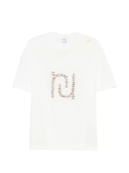 Tricou Nanushka cu model paisley alb