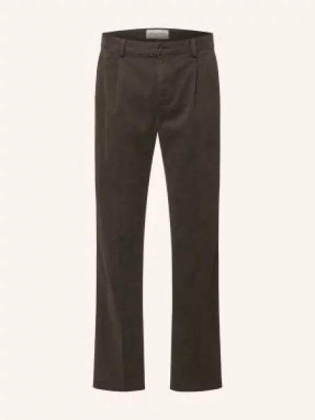 Gant Chino Kalhoty Regular Fit tmavě hnědá