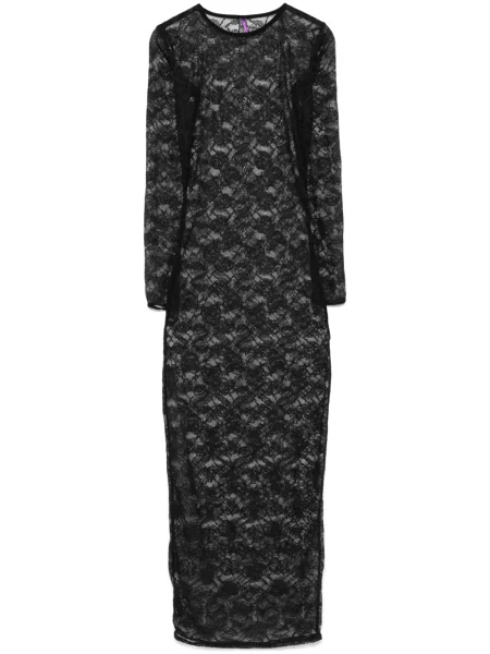 Rochie midi Maison Close din dantelă până la genunchi de costum negru