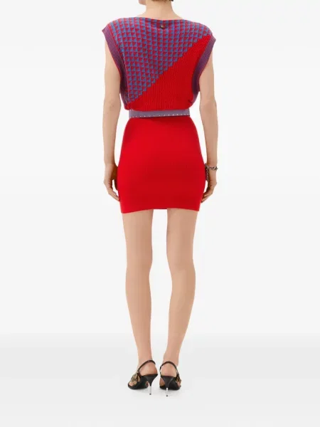 Rochie mini Versace tricotate roșu