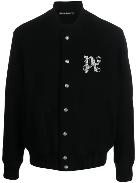 Geacă bomber Palm Angels cu broderie negru