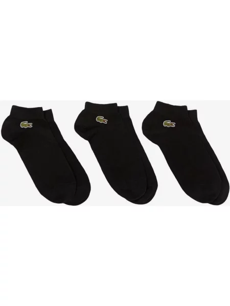 Lacoste Sport krótkie skarpetki 3 sztuki czarne