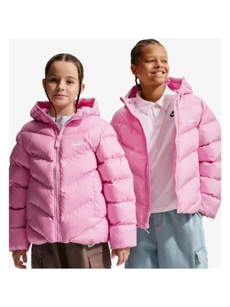 Kurtka z kapturem Nike Sportswear All Day Play junior S różowa