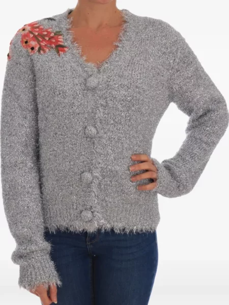 Cardigan Dolce & Gabbana cu model floral cu aplicații