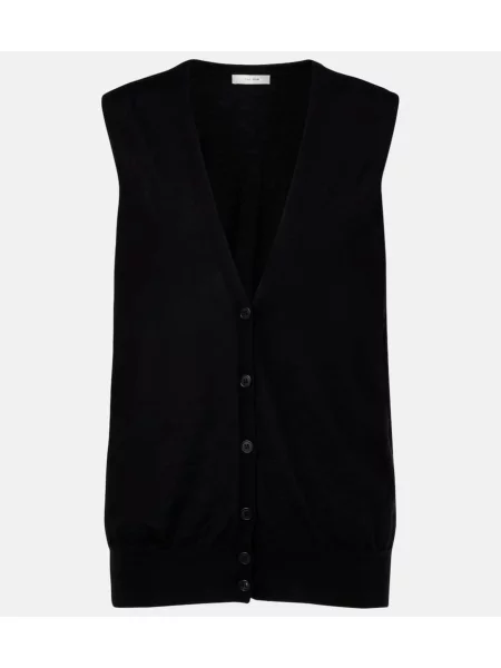 Cardigan The Row din cașmir negru