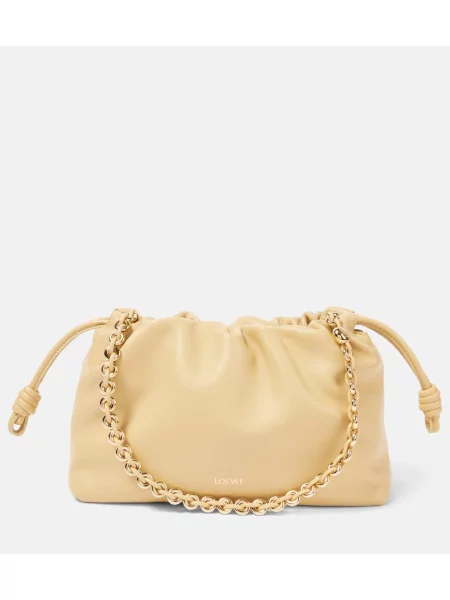 Usnjena pisemska torbica Loewe rumena