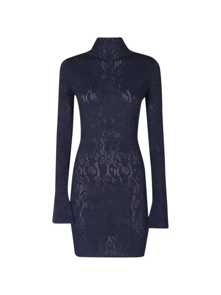 Lung rochie mini Dondup tricotate albastru