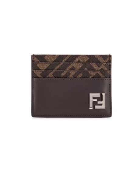 Portfel Fendi skórzany brązowy