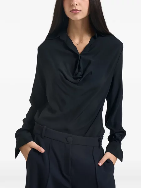 Lung cămașă Semicouture drapată negru