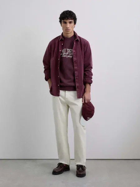 Scalpers Mikina Play / burgundská červeň béžová