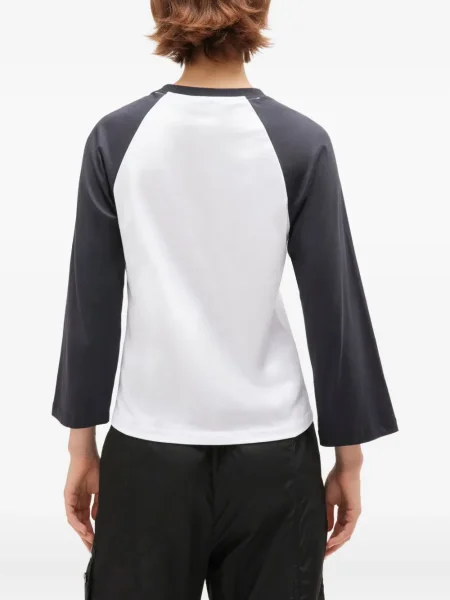 Top Ganni cu imagine alb