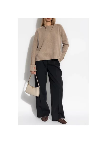 Sweter Tory Burch wełniany beżowy