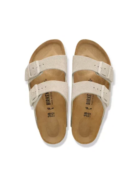 Birkenstock papuci din piele Arizona alb