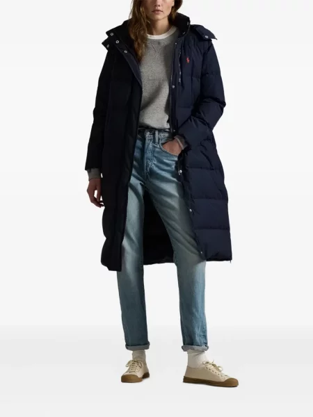 Șapcă Polo Ralph Lauren din fleece cu dungi cu volane albastru