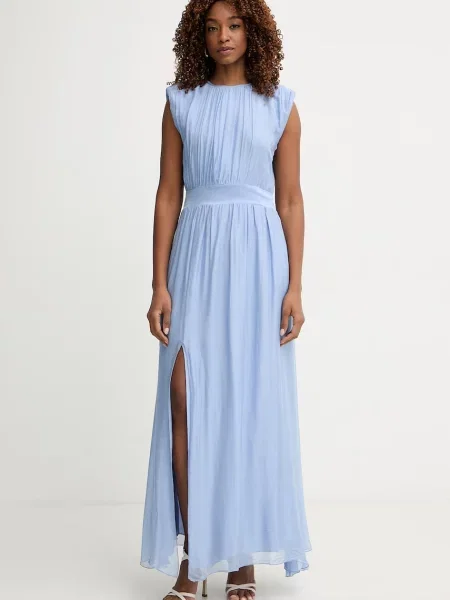 Haveone sukienka z jedwabiem niebieska