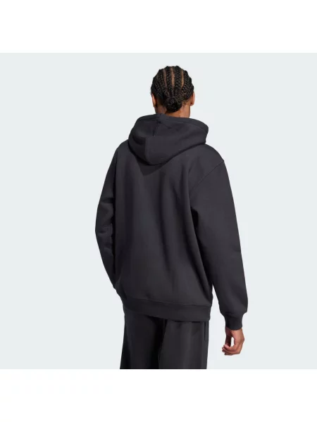 Mikina adidas Trefoil Essentials Loose Hoodie Black/ Black/ Black S černá