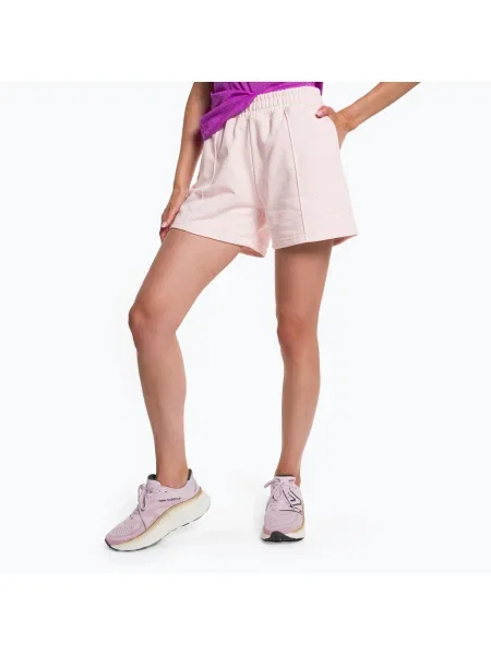 Дамски шорти за тренировка New Balance Athletics Nature State French Terry розови