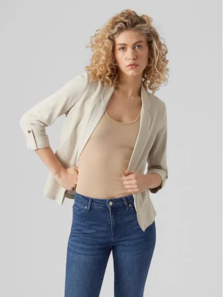 VERO MODA Švarkas JESMILO' pilka